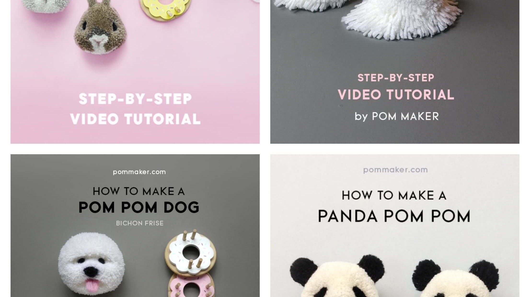 DIY Fancy Pom Maker PomPom Tutorials