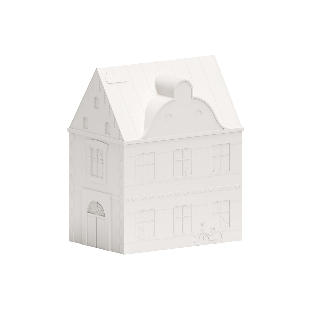 White house-shaped night light on a white background cam cam copenhagen