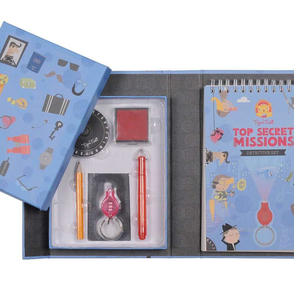 LOVE THIS! Top Secret Missions Detective Kit from Tiger Tribe - shop at littlewhimsy NZ