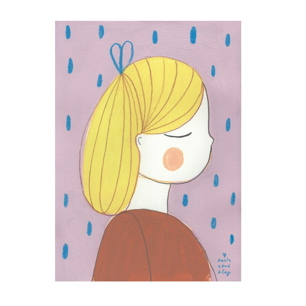 LOVE THIS! Marta Abad Blay Ana Girl Print from Marta Abad Blay - shop at littlewhimsy NZ