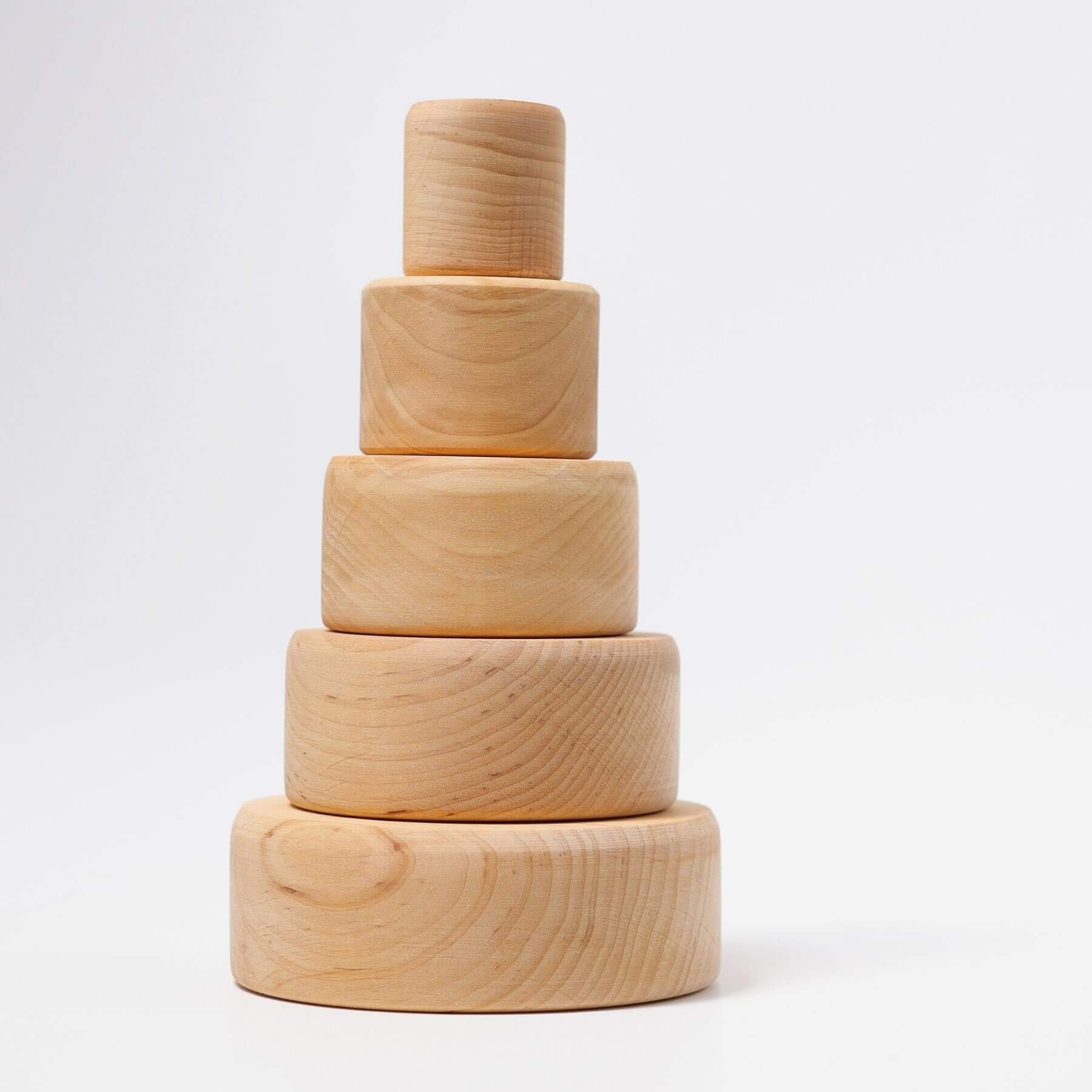 LOVE THIS! Grimm's Stacking Bowls - Natural from Grimm's - shop at littlewhimsy NZ