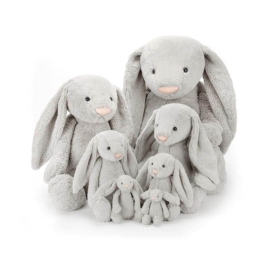 LOVE THIS! Bashful Silver Bunny - Medium from Jellycat - shop at littlewhimsy NZ