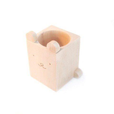 LOVE THIS! Wood Bear Pencil Cup from Briki Vroom Vroom - shop at littlewhimsy NZ