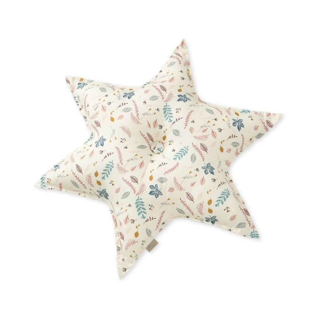 LOVE THIS! CAM CAM Star Cushion Pressed Leaves from CamCam - shop at littlewhimsy NZ