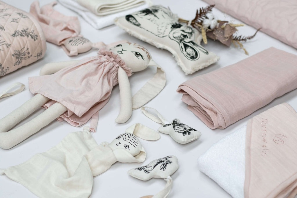 LOVE THIS! Essentials Hooded Baby Towel - Dusty Rose from Burrow & Be - shop at littlewhimsy NZ