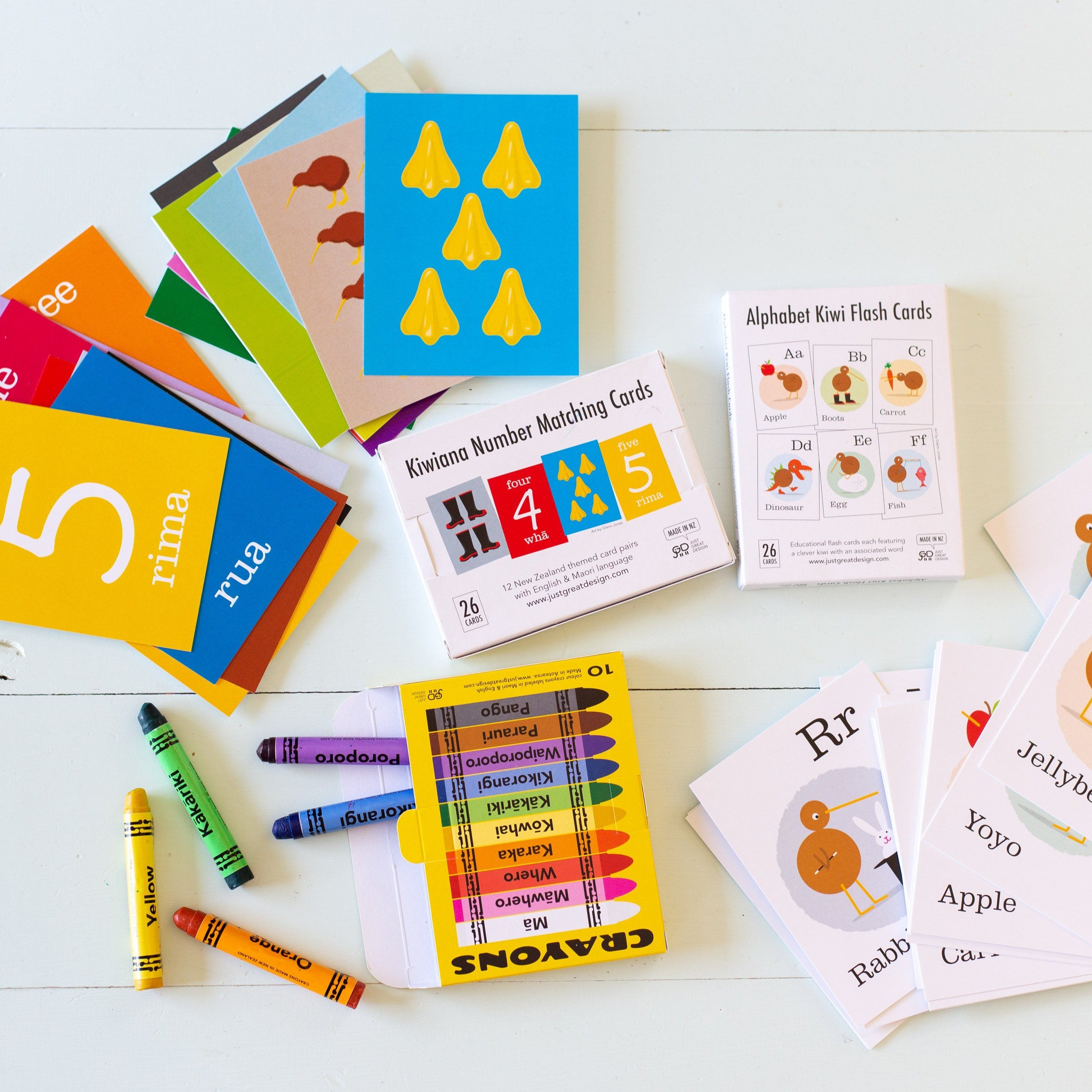 LOVE THIS! Kiwiana Crayons in Maori and English from Just Great Design - shop at littlewhimsy NZ