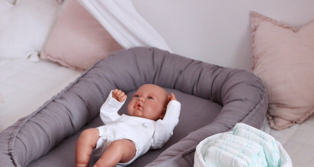 LOVE THIS! Baby Nest Linen Pure Nature – Shark from Cotton & Sweets - shop at littlewhimsy NZ