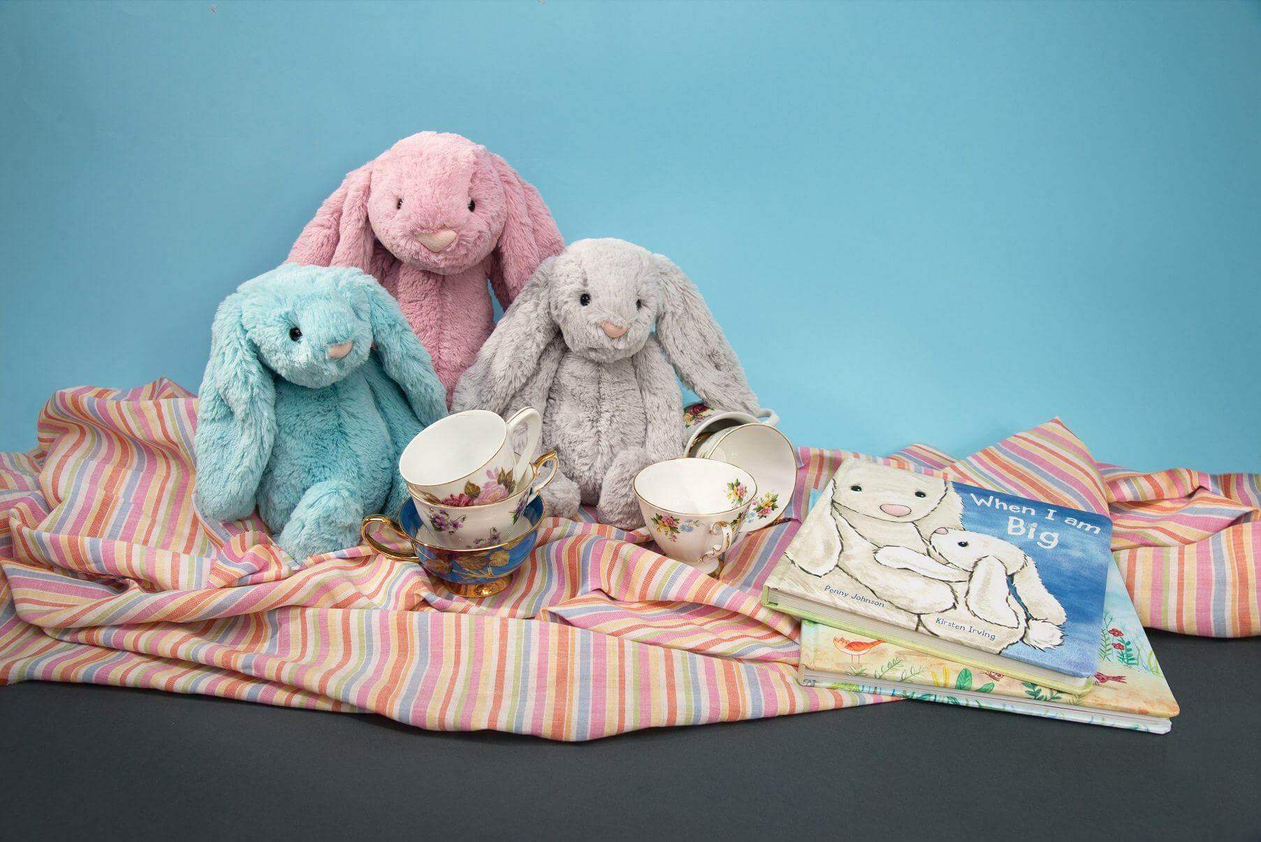 LOVE THIS! Bashful Silver Bunny - Medium from Jellycat - shop at littlewhimsy NZ