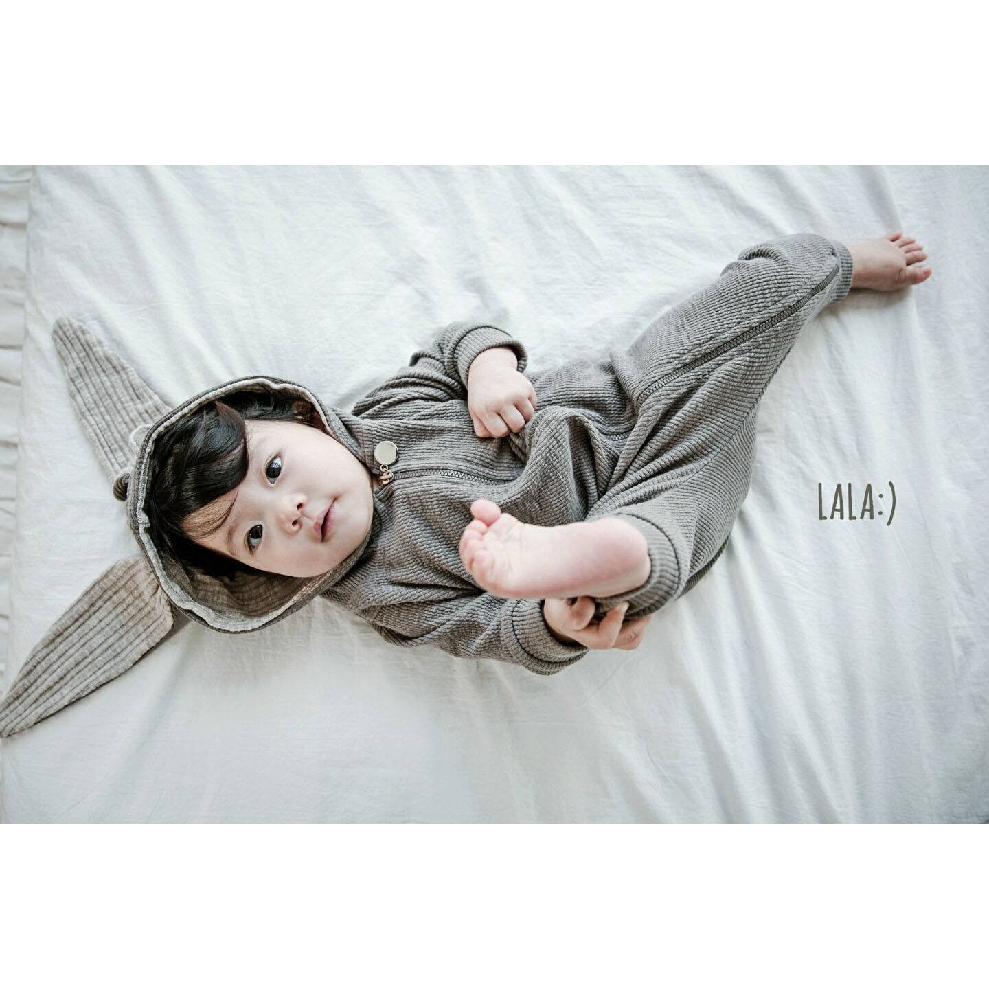 LOVE THIS! Rabbit Suit by Lala - Grey from LaLa - shop at littlewhimsy NZ
