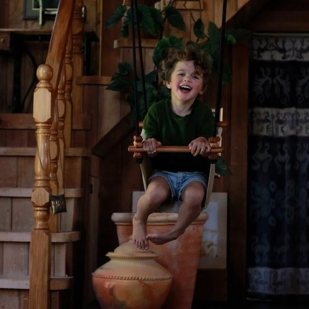 LOVE THIS! Solvej Baby + Toddler Swings - Soft Linen from Solvej Swings - shop at littlewhimsy NZ