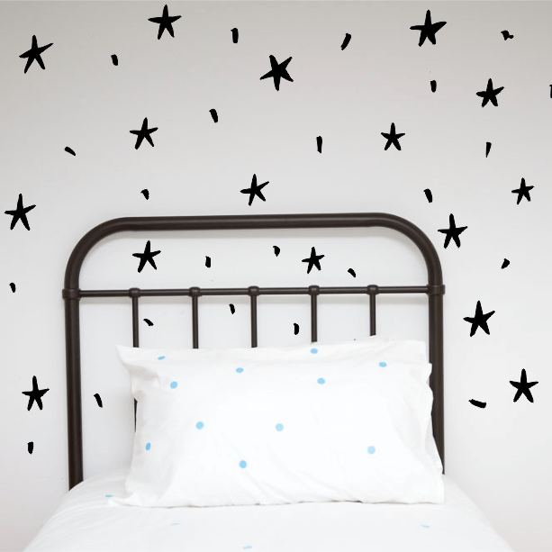 LOVE THIS! Wall Decals - Hand Painted Stars from 100 Percent Heart - shop at littlewhimsy NZ