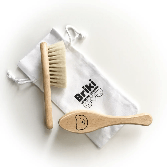 LOVE THIS! Wooden Bear Hairbrush from Briki Vroom Vroom - shop at littlewhimsy NZ