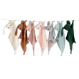 LOVE THIS! Muslin Bunny Comforter - Dusty Rose from Burrow & Be - shop at littlewhimsy NZ