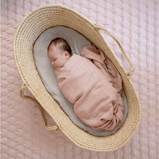 LOVE THIS! Dusty Rose Cot Quilt from Burrow & Be - shop at littlewhimsy NZ