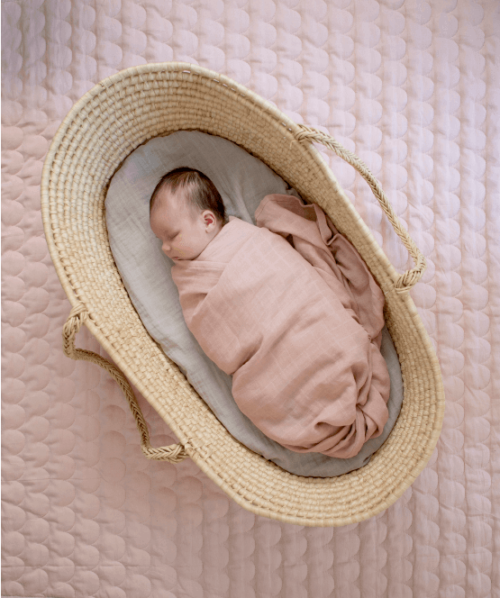 LOVE THIS! Dusty Rose Cot Quilt from Burrow & Be - shop at littlewhimsy NZ