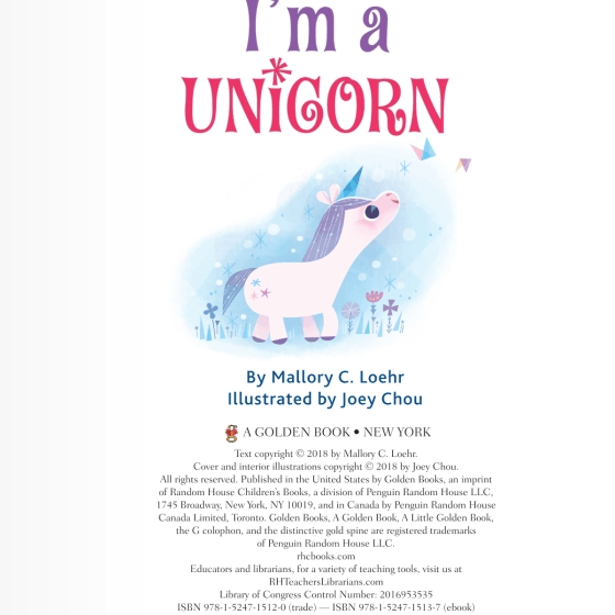 LOVE THIS! Little Golden Book - I'm a Unicorn from Penguin Books - shop at littlewhimsy NZ