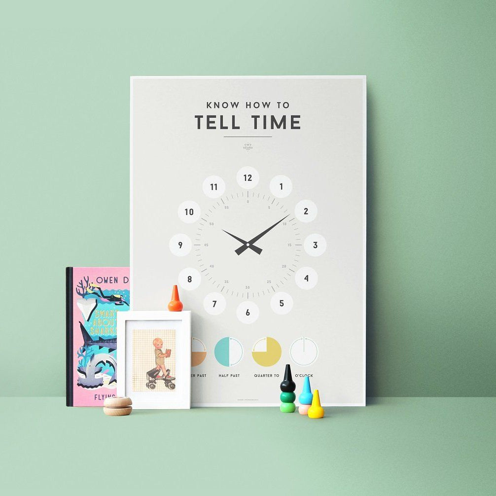 LOVE THIS! Squared Charts - Tell Time from Squared Charts - shop at littlewhimsy NZ