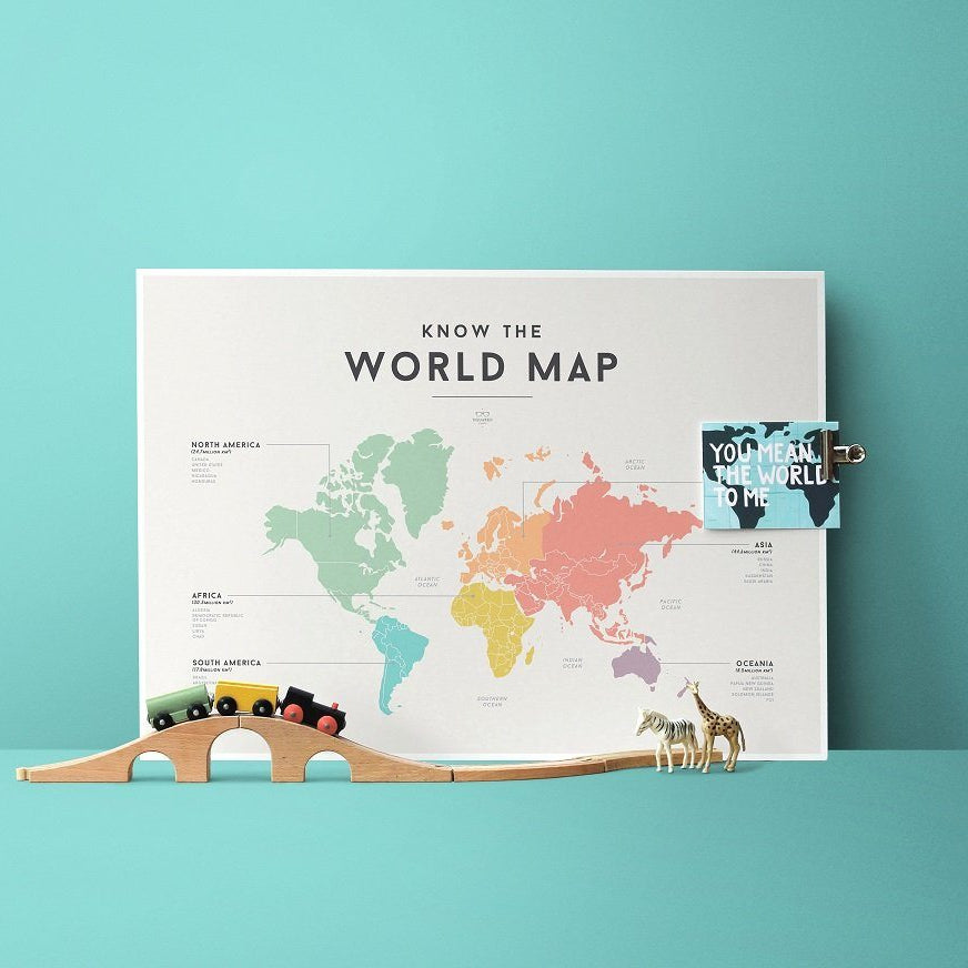 LOVE THIS! Squared Charts - World Map from Squared Charts - shop at littlewhimsy NZ