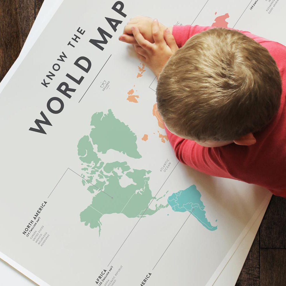 LOVE THIS! Squared Charts - World Map from Squared Charts - shop at littlewhimsy NZ