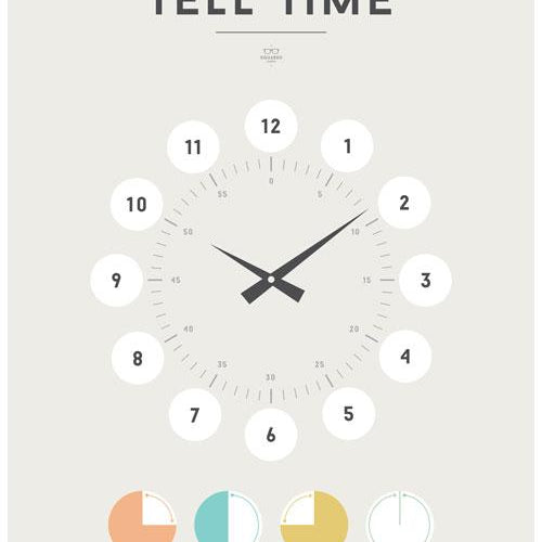 LOVE THIS! Squared Charts - Tell Time from Squared Charts - shop at littlewhimsy NZ