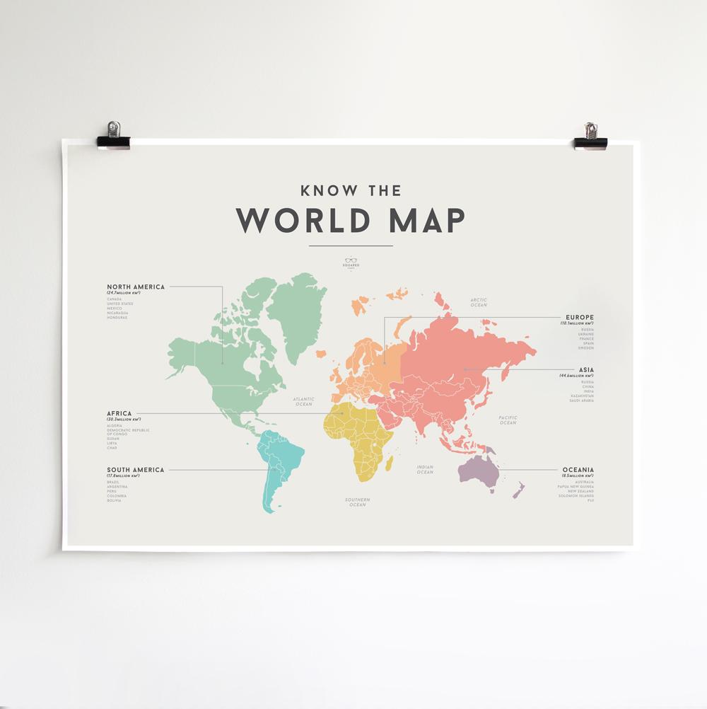 LOVE THIS! Squared Charts - World Map from Squared Charts - shop at littlewhimsy NZ