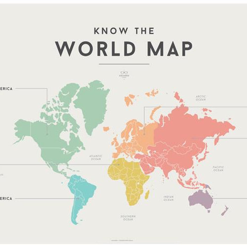 LOVE THIS! Squared Charts - World Map from Squared Charts - shop at littlewhimsy NZ