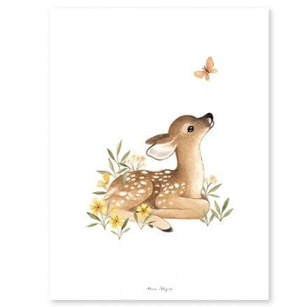 LOVE THIS! Fawn Art Print 30x40cm from Lilipinso - shop at littlewhimsy NZ
