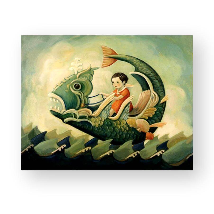 LOVE THIS! A Sea Monster Carriage Art Print from Emily Winfield Martin - shop at littlewhimsy NZ