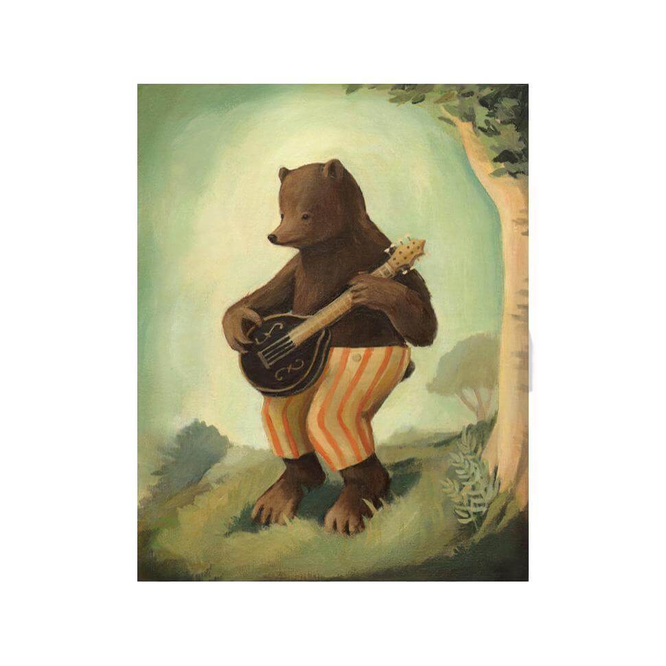 LOVE THIS! Boris Plays the Mandolin Art Print from Emily Winfield Martin - shop at littlewhimsy NZ