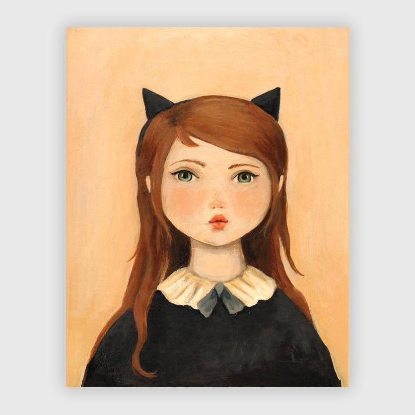LOVE THIS! Portrait with Cat Ears Art Print from Emily Winfield Martin - shop at littlewhimsy NZ