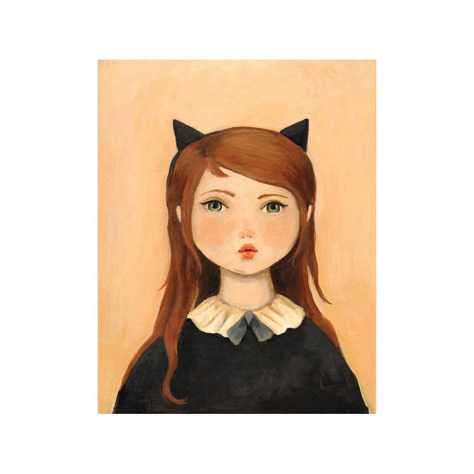 LOVE THIS! Portrait with Cat Ears Art Print from Emily Winfield Martin - shop at littlewhimsy NZ