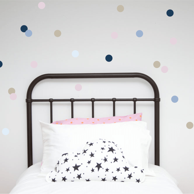 LOVE THIS! Wall Decals - Polka Dot Wall Art Stickers - Blues from 100 Percent Heart - shop at littlewhimsy NZ