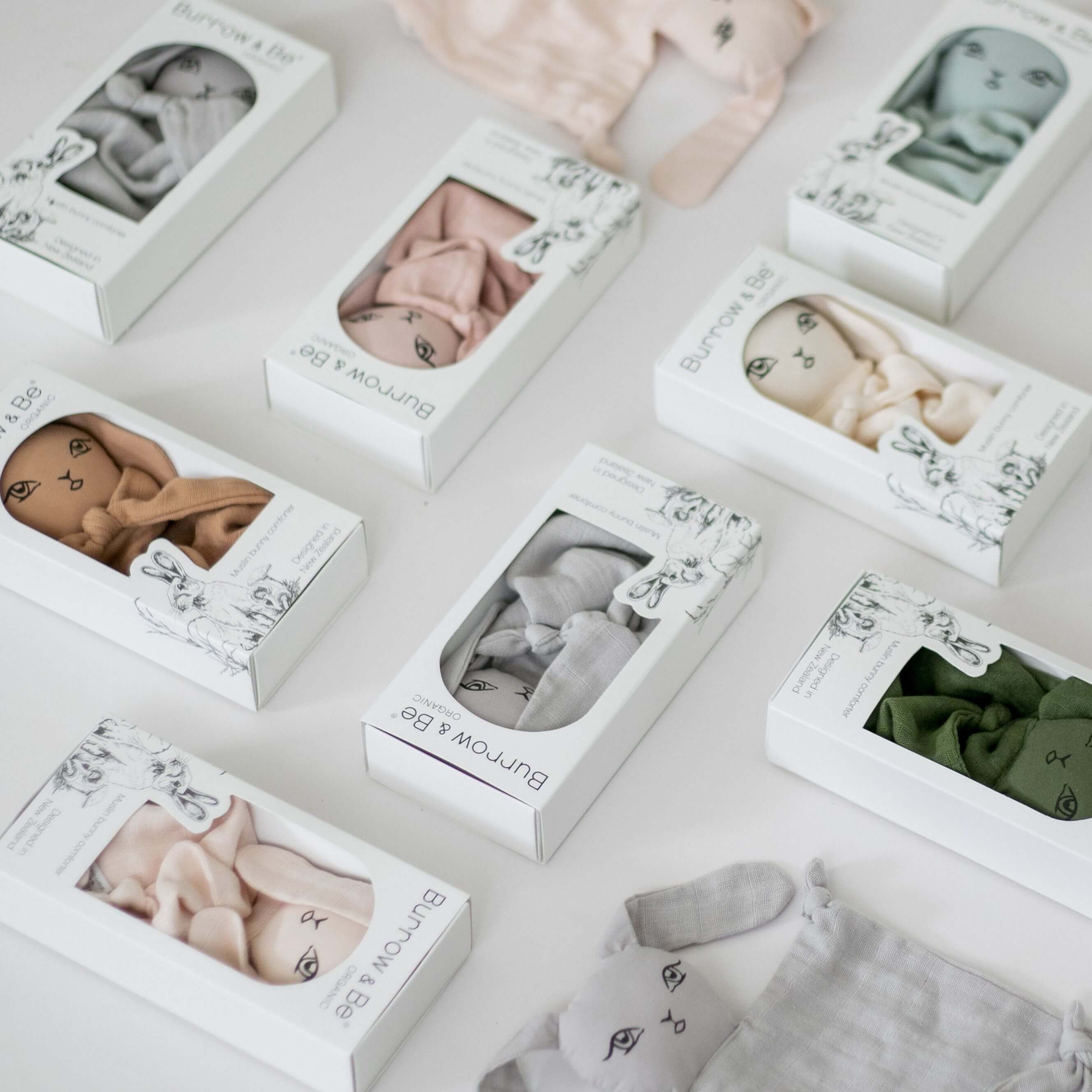 LOVE THIS! Muslin Bunny Comforter - Dusty Rose from Burrow & Be - shop at littlewhimsy NZ