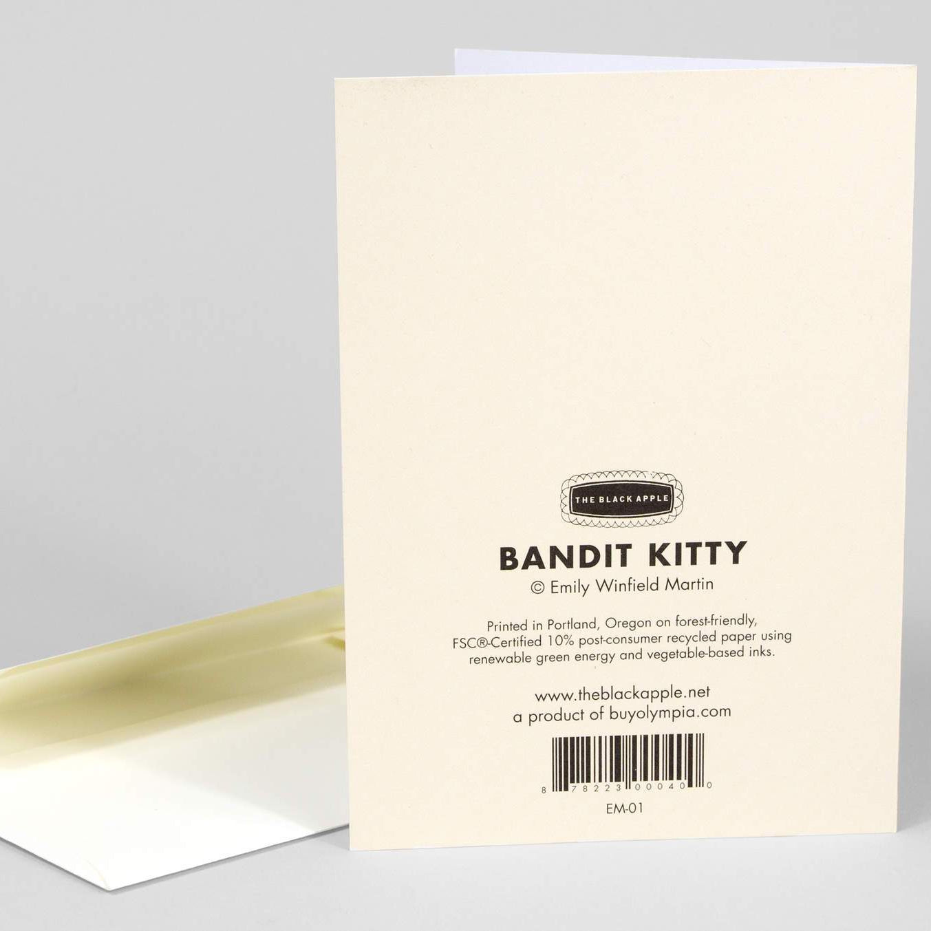 LOVE THIS! Bandit Kitty Card from Emily Winfield Martin - shop at littlewhimsy NZ