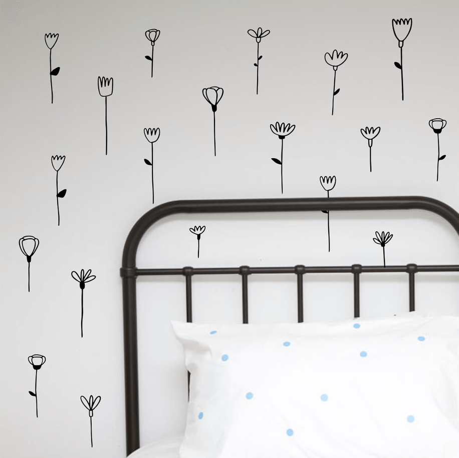LOVE THIS! Wall Decals - Flower Stems Wall Stickers from 100 Percent Heart - shop at littlewhimsy NZ