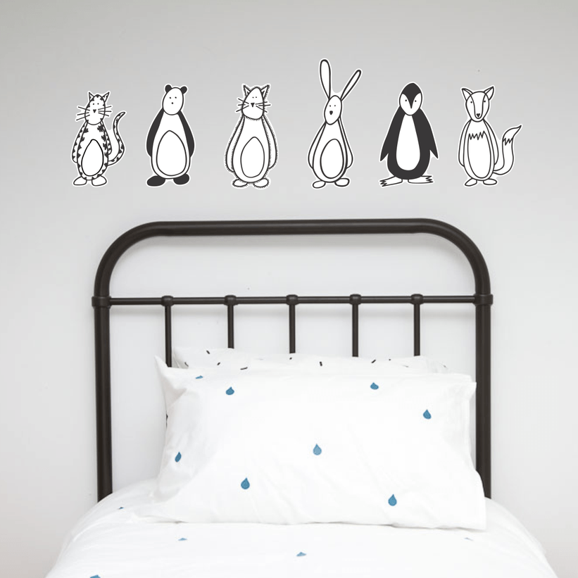LOVE THIS! Wall Decals - Friendly Fellow Nursery Buddies from 100 Percent Heart - shop at littlewhimsy NZ