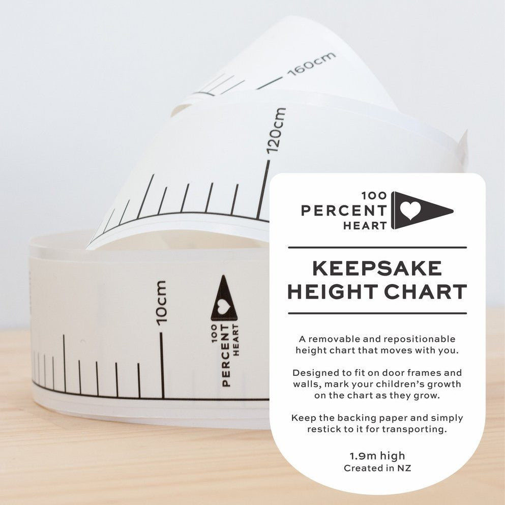 LOVE THIS! Keepsake Height Chart Decal from 100 Percent Heart - shop at littlewhimsy NZ