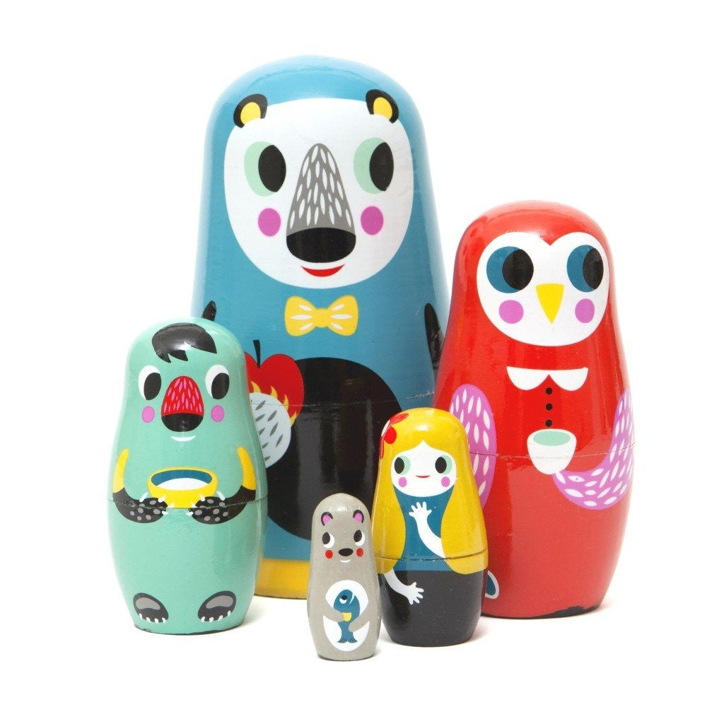 LOVE THIS! Nesting Dolls in the Woods from Petit Monkey - shop at littlewhimsy NZ