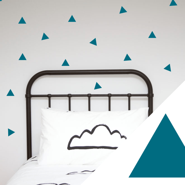 LOVE THIS! Wall Decals - Triangles from 100 Percent Heart - shop at littlewhimsy NZ