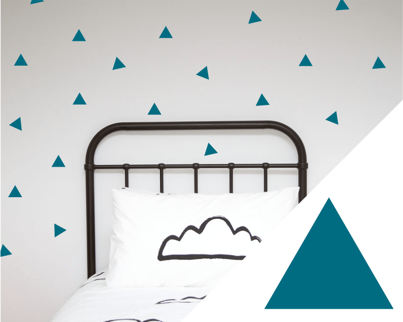 LOVE THIS! Wall Decals - Triangles from 100 Percent Heart - shop at littlewhimsy NZ