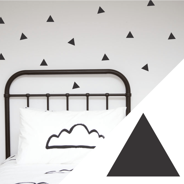 LOVE THIS! Wall Decals - Triangles from 100 Percent Heart - shop at littlewhimsy NZ