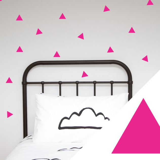 LOVE THIS! Wall Decals - Triangles from 100 Percent Heart - shop at littlewhimsy NZ