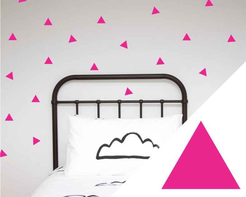 LOVE THIS! Wall Decals - Triangles from 100 Percent Heart - shop at littlewhimsy NZ