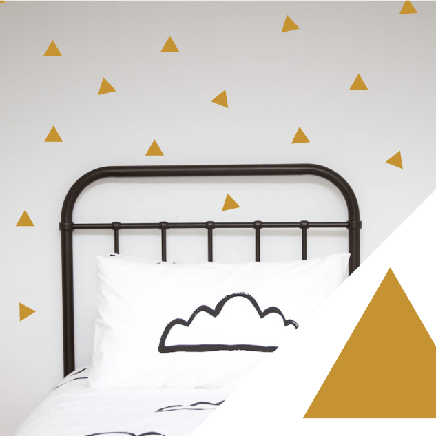 LOVE THIS! Wall Decals - Triangles from 100 Percent Heart - shop at littlewhimsy NZ