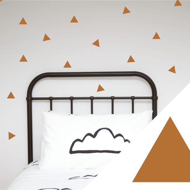 LOVE THIS! Wall Decals - Triangles from 100 Percent Heart - shop at littlewhimsy NZ