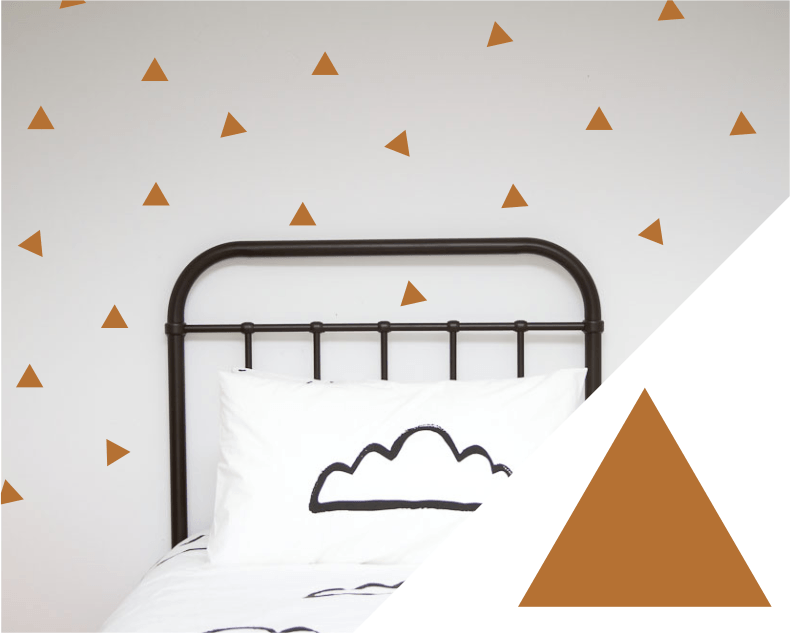 LOVE THIS! Wall Decals - Triangles from 100 Percent Heart - shop at littlewhimsy NZ