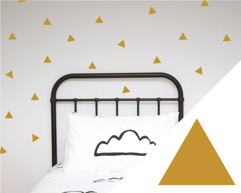 LOVE THIS! Wall Decals - Triangles from 100 Percent Heart - shop at littlewhimsy NZ