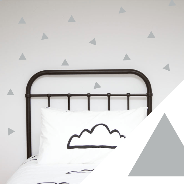 LOVE THIS! Wall Decals - Triangles from 100 Percent Heart - shop at littlewhimsy NZ