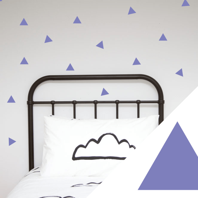 LOVE THIS! Wall Decals - Triangles from 100 Percent Heart - shop at littlewhimsy NZ