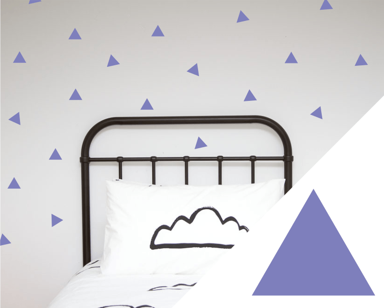LOVE THIS! Wall Decals - Triangles from 100 Percent Heart - shop at littlewhimsy NZ